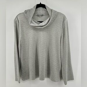 Habitat “Baltic Velvet” Silver Cowl Neck Tunic Top Size M